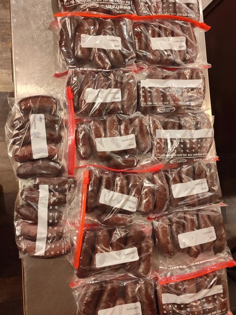 Morcilla empacada lista para entrega